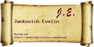 Jankovich Evelin névjegykártya