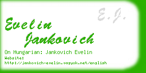 evelin jankovich business card